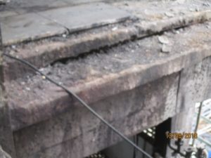 Roof slab adjacent to staircase – crackd and lifted up