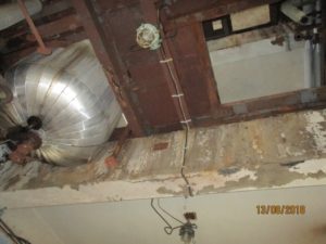 All columns of old building were jacketed with Micro-Concrete 25 to 75 mm thick