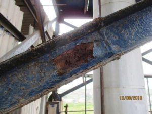 Structural steel members with minor to moderate corrosion