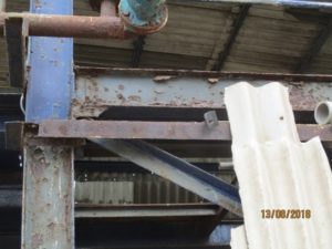 Structural steel members with Severe corrosion