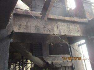 RCC / Steel members around blasted area